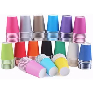 24 Gobelets en carton biodégradable plusieurs coloris 20 cl