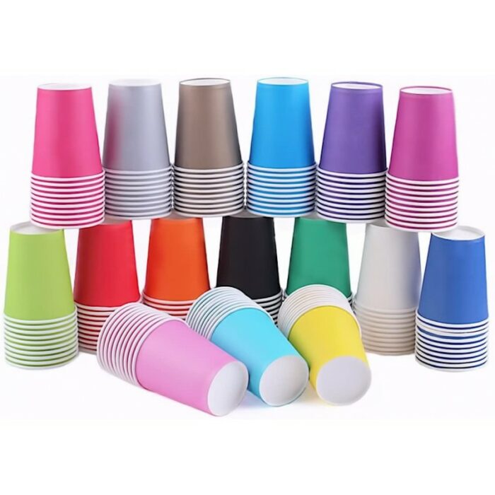 24 Gobelets en carton biodégradable plusieurs coloris 20 cl