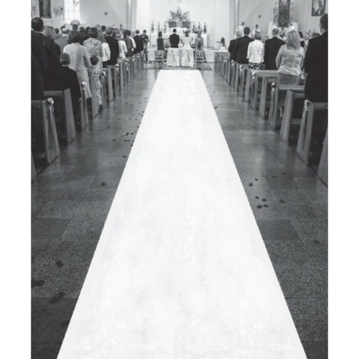 Tapis de cérémonie blanc 15m blanc ou rouge