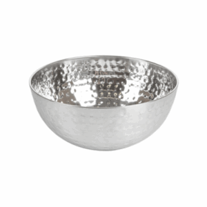 Saladier argenté martelé 24cm